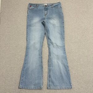 Y2K 2000s Mudd Mid Rise Flare Leg Jeans Light Wash Womens Size 11
